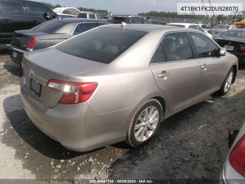 4T1BK1FK2DU528070 2013 Toyota Camry Xle V6