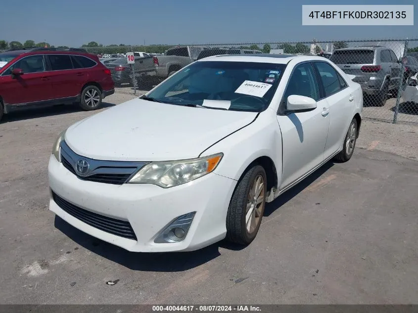 4T4BF1FK0DR302135 2013 Toyota Camry Xle