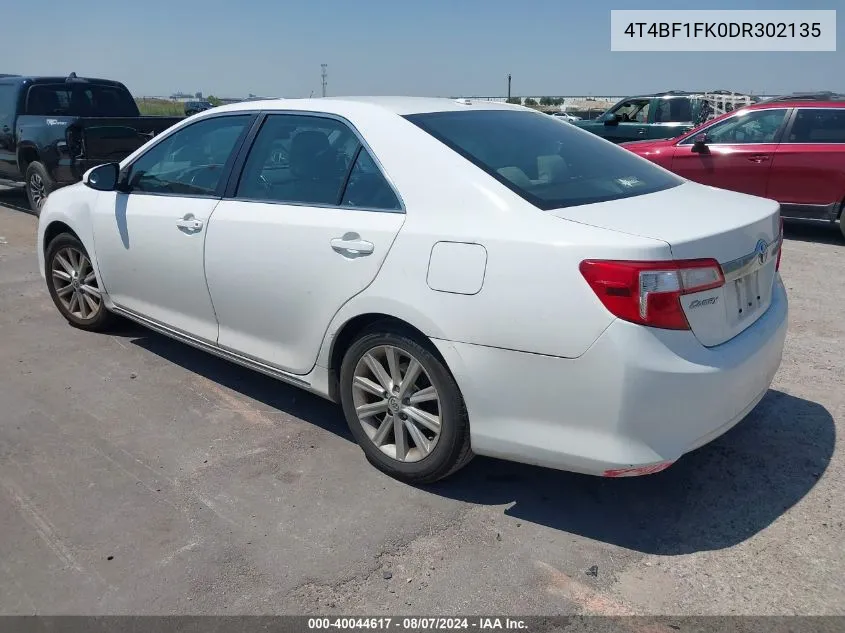 4T4BF1FK0DR302135 2013 Toyota Camry Xle