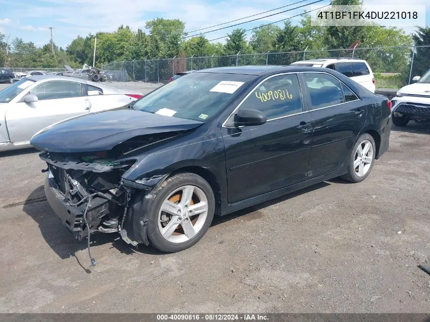 2013 Toyota Camry Se VIN: 4T1BF1FK4DU221018 Lot: 40090816