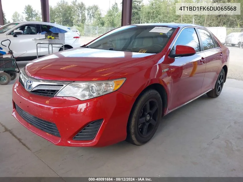 2013 Toyota Camry Hybrid Le VIN: 4T1BD1FK6DU065568 Lot: 40091684