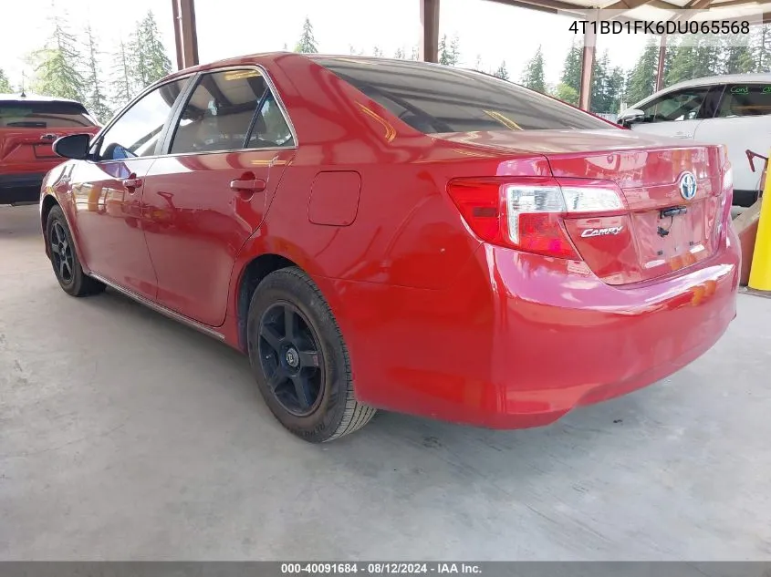 4T1BD1FK6DU065568 2013 Toyota Camry Hybrid Le