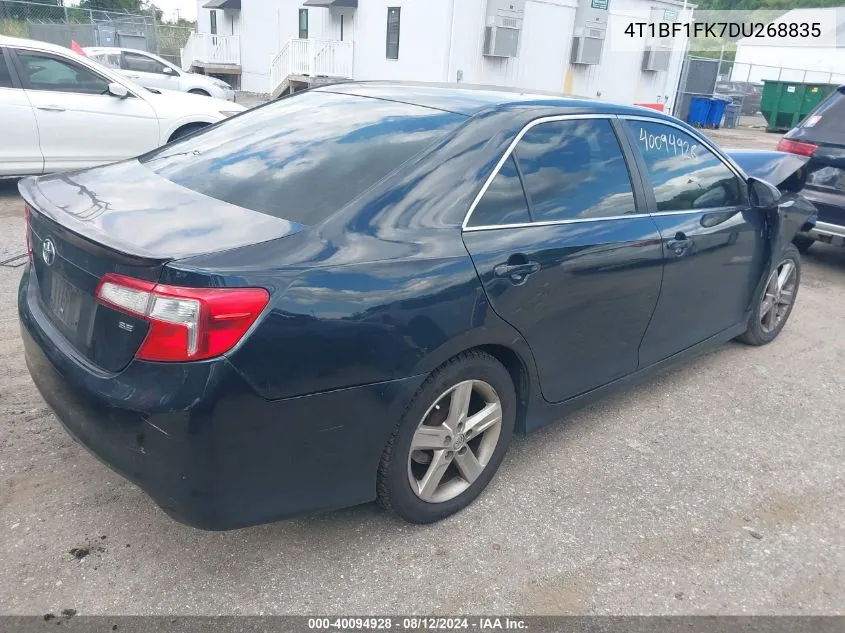 2013 Toyota Camry Se VIN: 4T1BF1FK7DU268835 Lot: 40094928