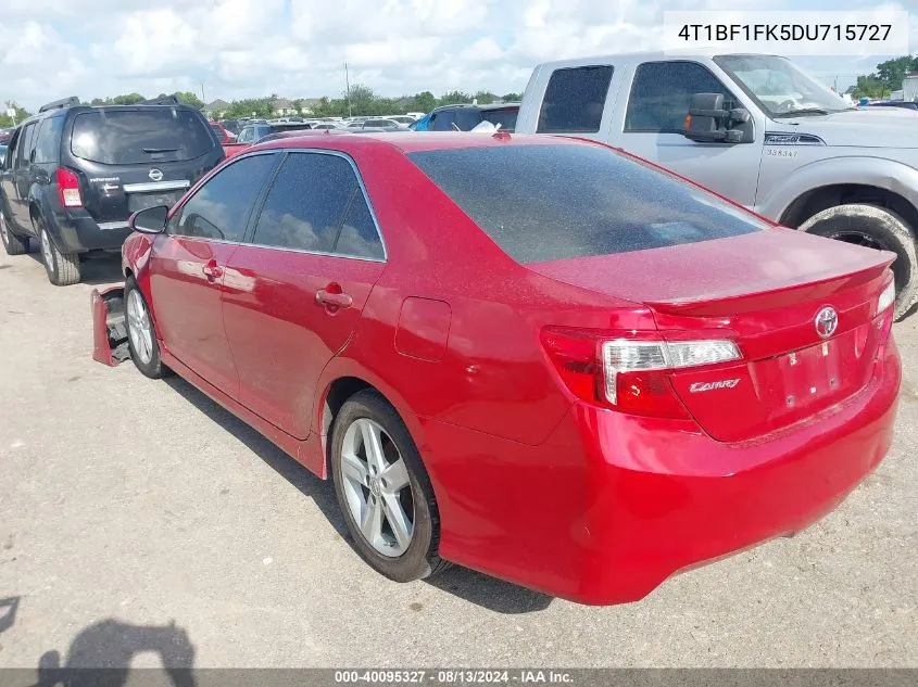 2013 Toyota Camry L/Se/Le/Xle VIN: 4T1BF1FK5DU715727 Lot: 40095327