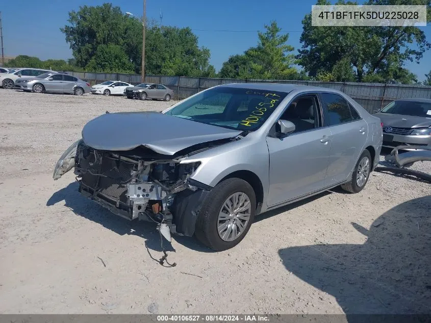 2013 Toyota Camry Le VIN: 4T1BF1FK5DU225028 Lot: 40106527