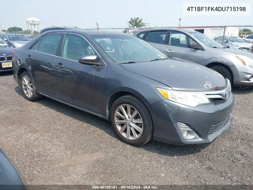 2013 Toyota Camry Xle VIN: 4T1BF1FK4DU715198 Lot: 40108161