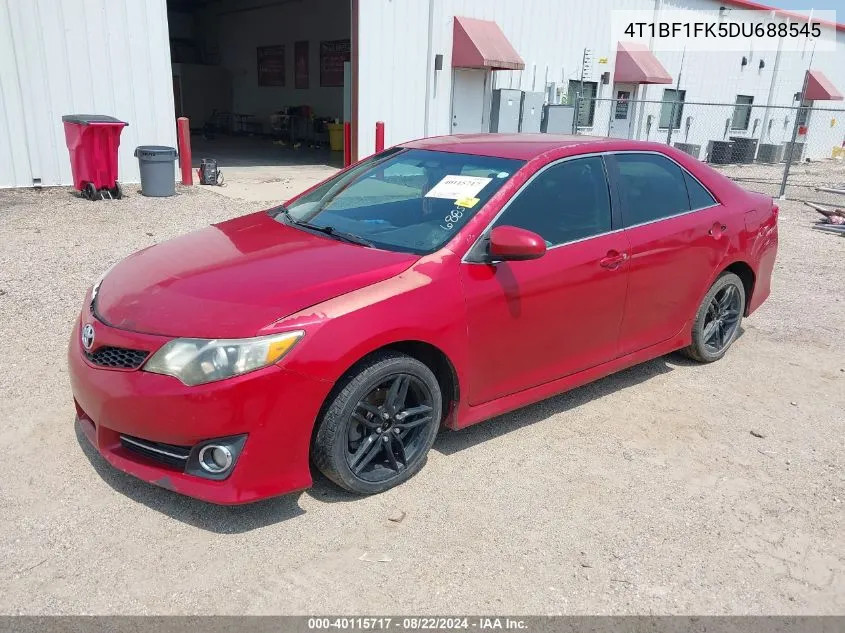 2013 Toyota Camry Se VIN: 4T1BF1FK5DU688545 Lot: 40115717