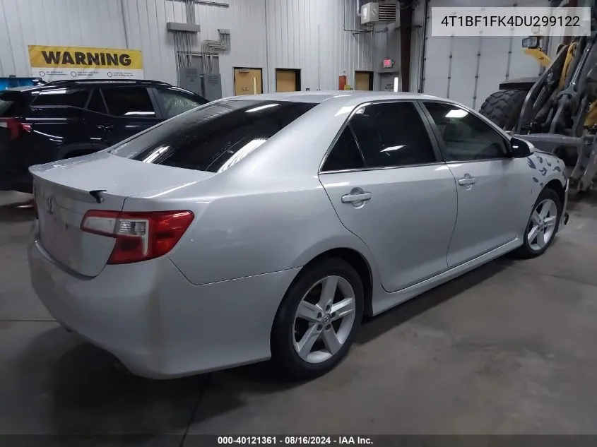 2013 Toyota Camry Se VIN: 4T1BF1FK4DU299122 Lot: 40121361