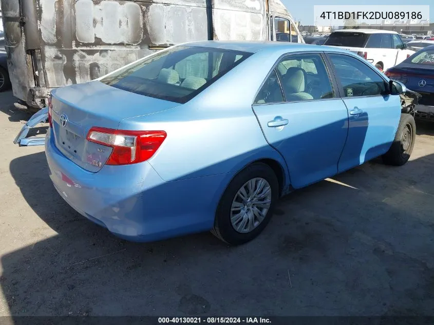 2013 Toyota Camry Hybrid Le VIN: 4T1BD1FK2DU089186 Lot: 40130021