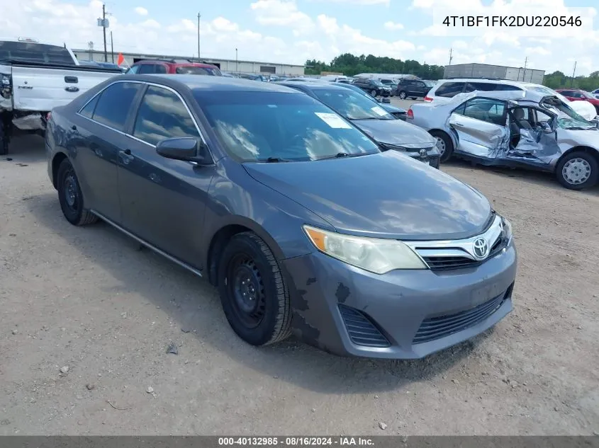 2013 Toyota Camry Le VIN: 4T1BF1FK2DU220546 Lot: 40132985