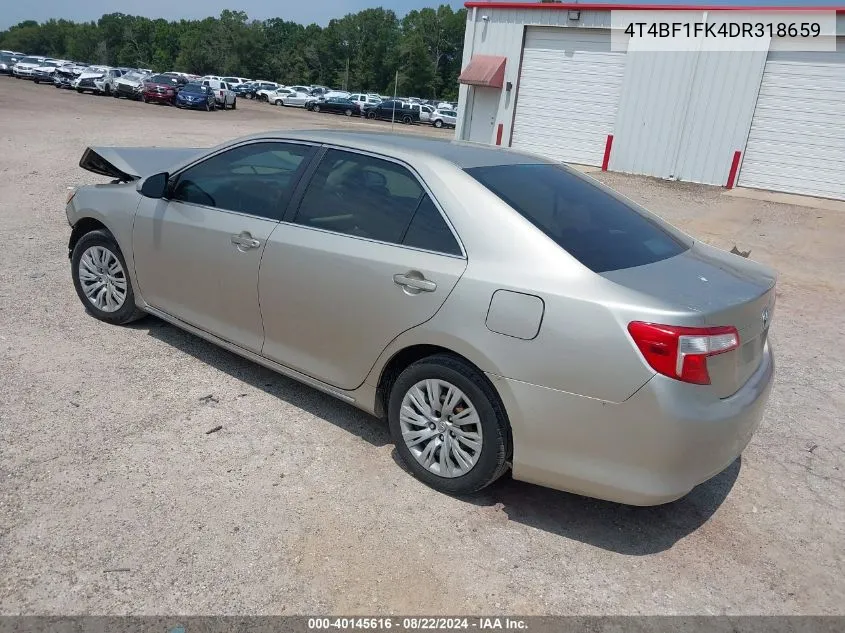 4T4BF1FK4DR318659 2013 Toyota Camry Le