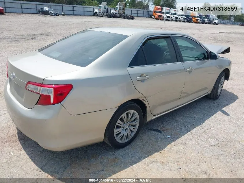 4T4BF1FK4DR318659 2013 Toyota Camry Le