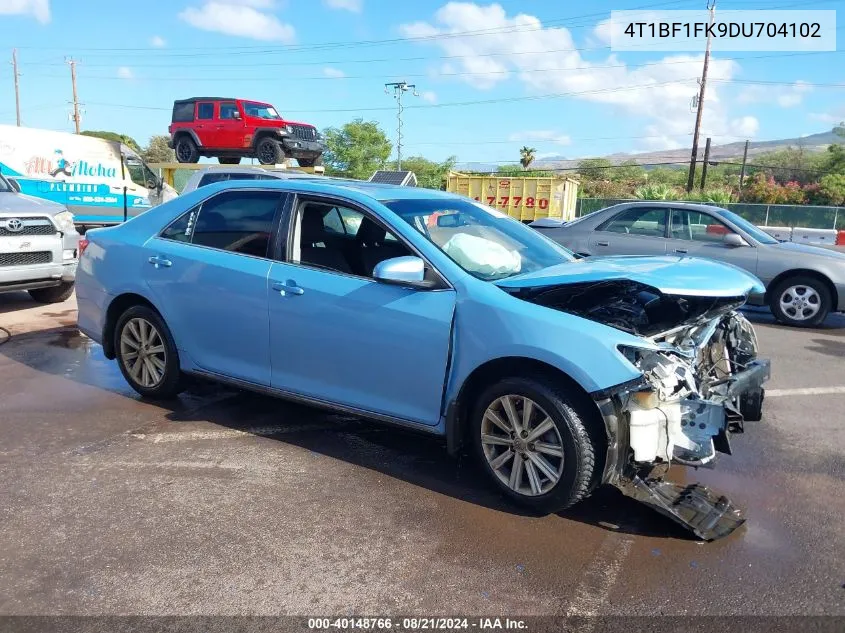 2013 Toyota Camry Xle VIN: 4T1BF1FK9DU704102 Lot: 40148766