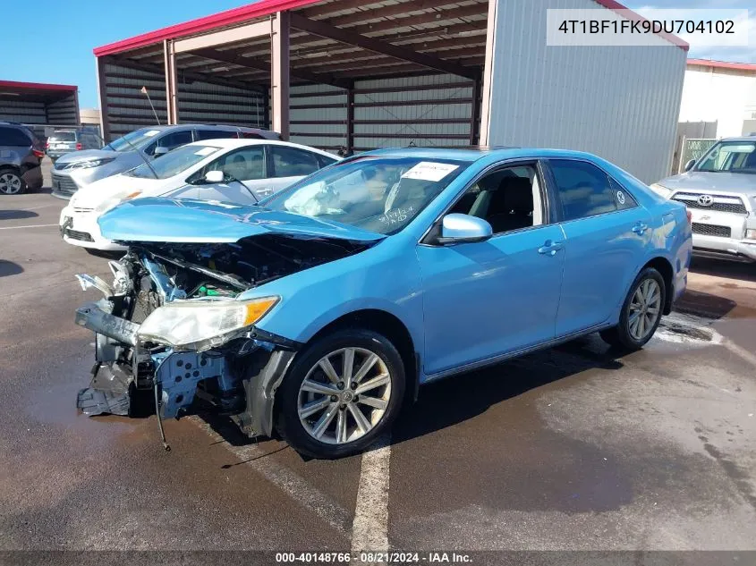 2013 Toyota Camry Xle VIN: 4T1BF1FK9DU704102 Lot: 40148766