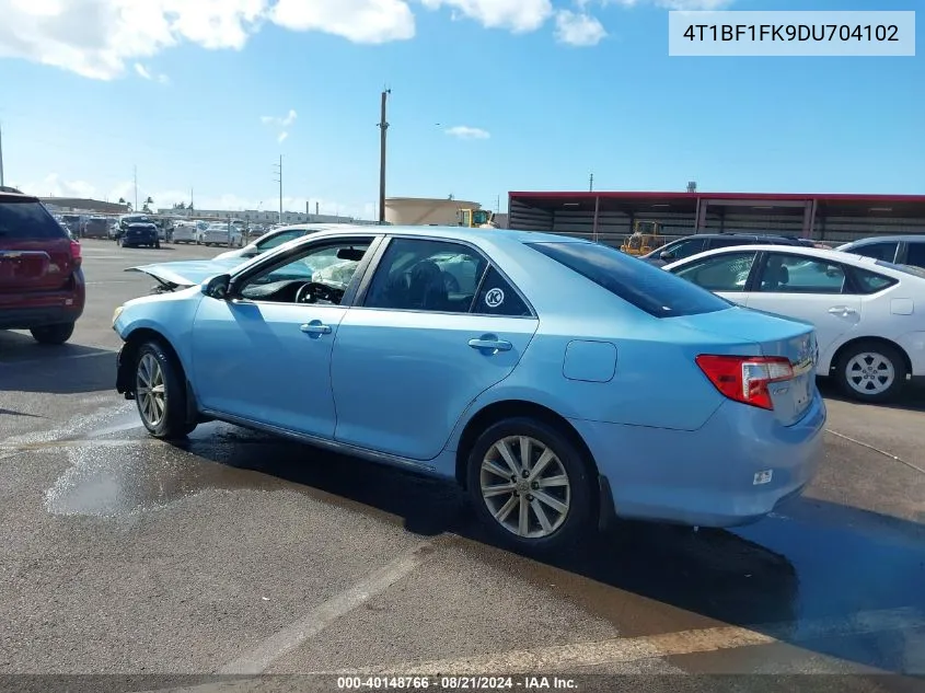 2013 Toyota Camry Xle VIN: 4T1BF1FK9DU704102 Lot: 40148766