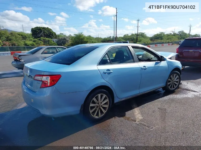 2013 Toyota Camry Xle VIN: 4T1BF1FK9DU704102 Lot: 40148766