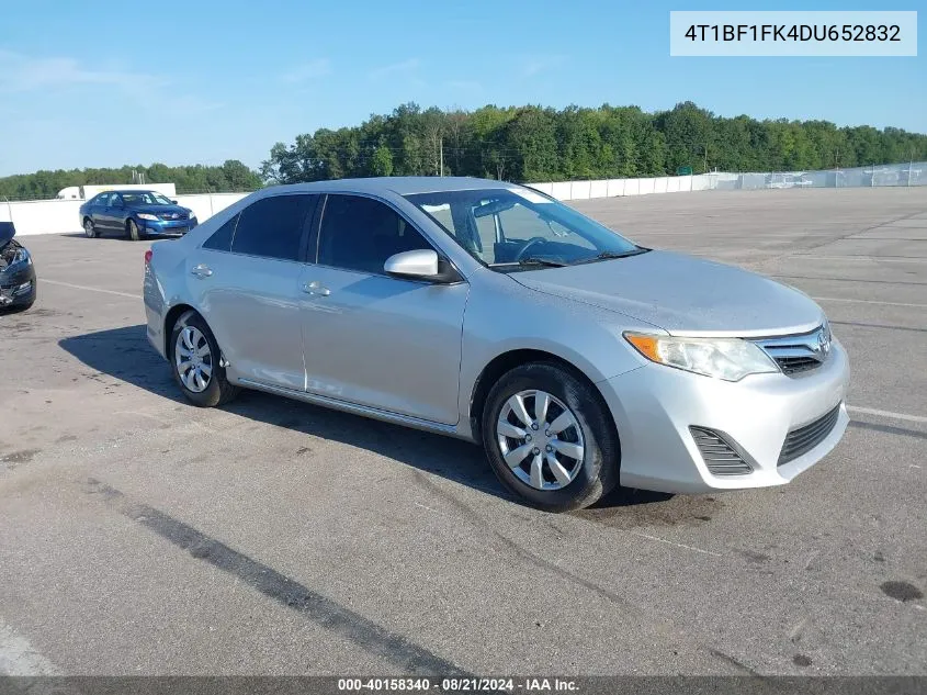 2013 Toyota Camry L/Se/Le/Xle VIN: 4T1BF1FK4DU652832 Lot: 40158340