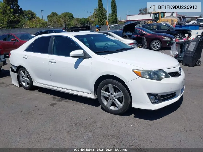 2013 Toyota Camry Se VIN: 4T1BF1FK9DU226912 Lot: 40158943