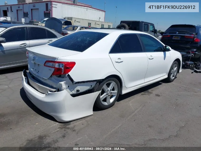 2013 Toyota Camry Se VIN: 4T1BF1FK9DU226912 Lot: 40158943