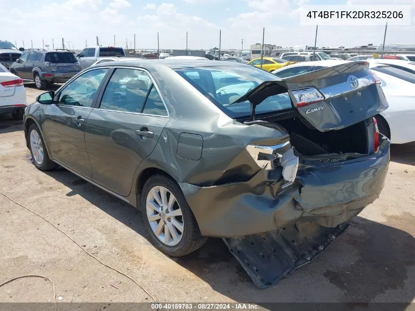 2013 Toyota Camry Xle VIN: 4T4BF1FK2DR325206 Lot: 40159783