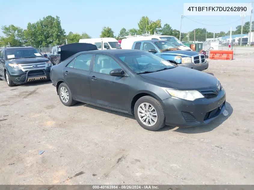 2013 Toyota Camry Le VIN: 4T1BF1FK7DU262890 Lot: 40163984