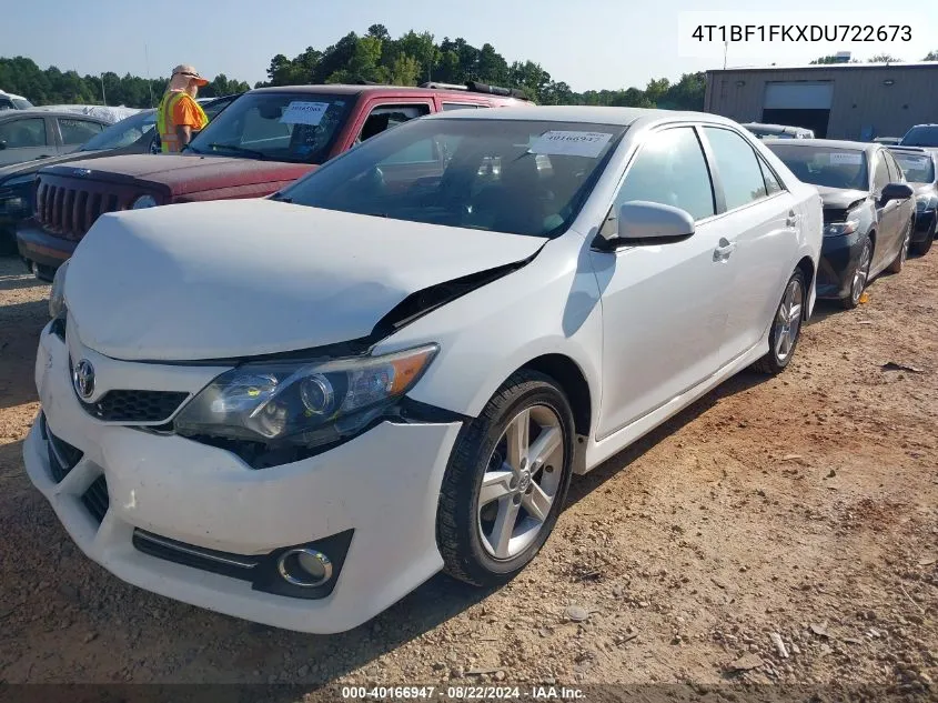 2013 Toyota Camry Se VIN: 4T1BF1FKXDU722673 Lot: 40166947