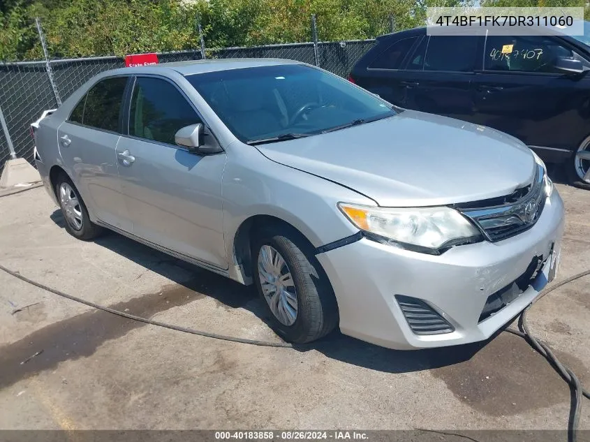 2013 Toyota Camry Le VIN: 4T4BF1FK7DR311060 Lot: 40183858