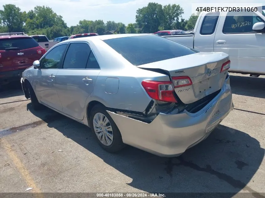 2013 Toyota Camry Le VIN: 4T4BF1FK7DR311060 Lot: 40183858