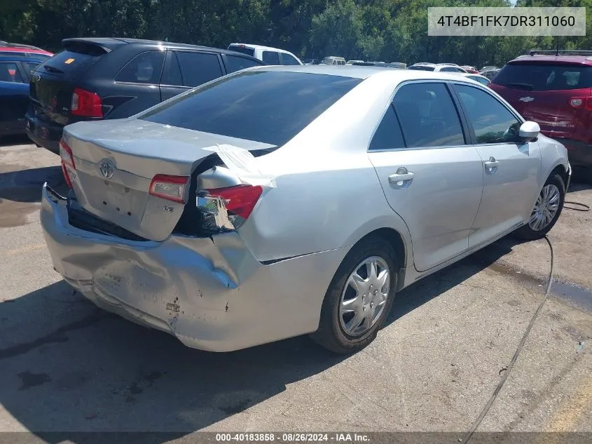 2013 Toyota Camry Le VIN: 4T4BF1FK7DR311060 Lot: 40183858