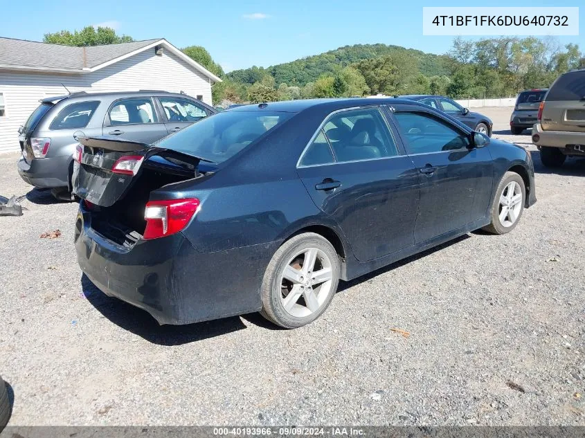 2013 Toyota Camry Se VIN: 4T1BF1FK6DU640732 Lot: 40193966