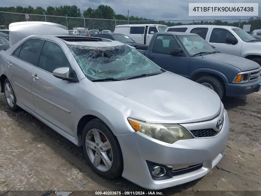 2013 Toyota Camry Se VIN: 4T1BF1FK9DU667438 Lot: 40203675