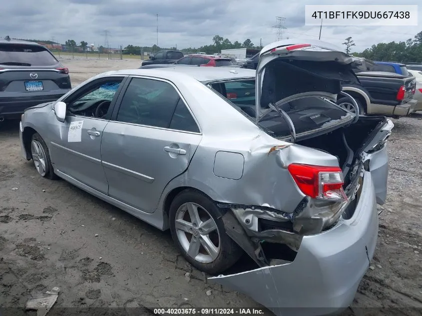 2013 Toyota Camry Se VIN: 4T1BF1FK9DU667438 Lot: 40203675