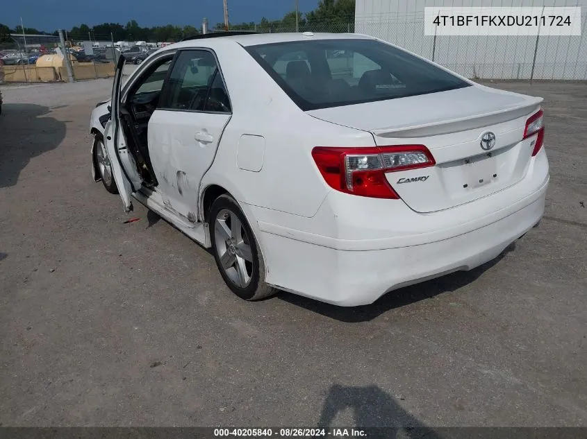 4T1BF1FKXDU211724 2013 Toyota Camry Se