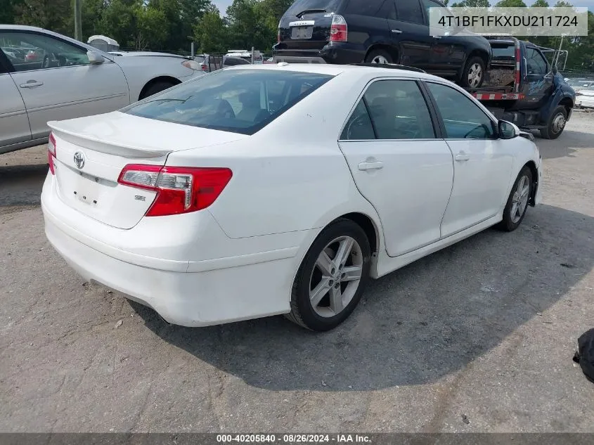 2013 Toyota Camry Se VIN: 4T1BF1FKXDU211724 Lot: 40205840