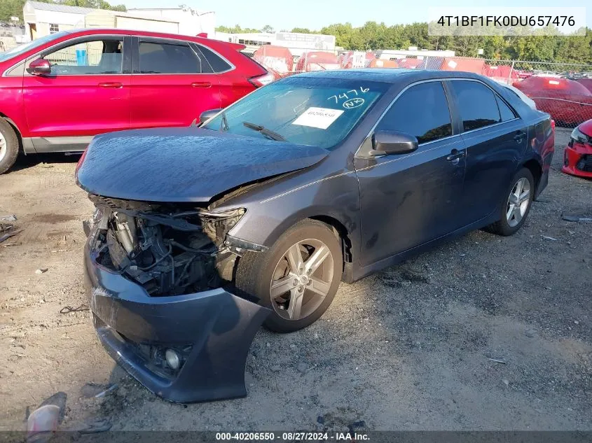 2013 Toyota Camry Se VIN: 4T1BF1FK0DU657476 Lot: 40206550