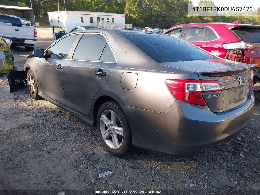 2013 Toyota Camry Se VIN: 4T1BF1FK0DU657476 Lot: 40206550