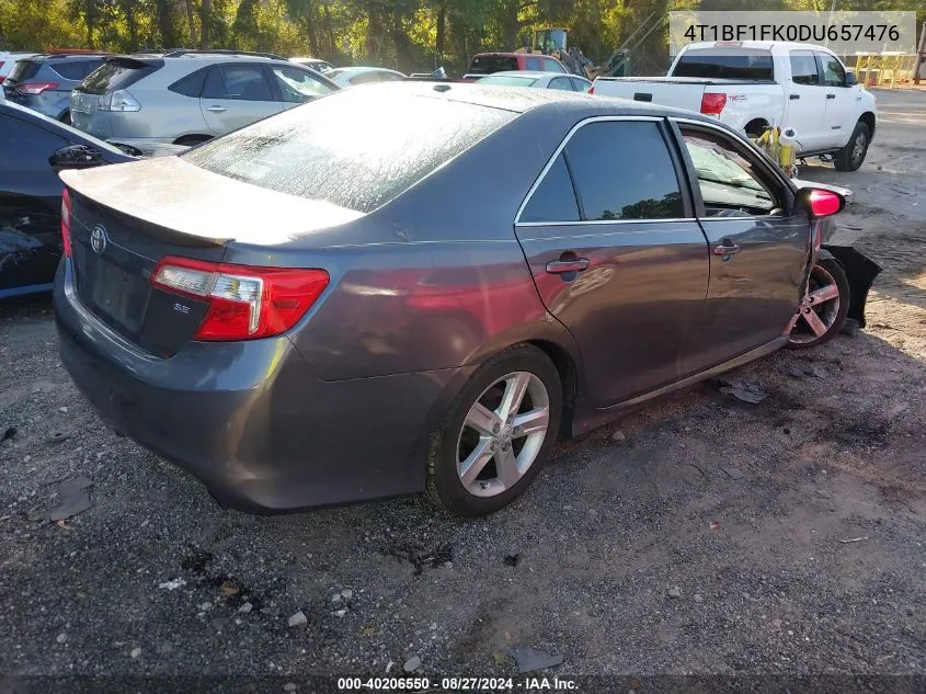 2013 Toyota Camry Se VIN: 4T1BF1FK0DU657476 Lot: 40206550