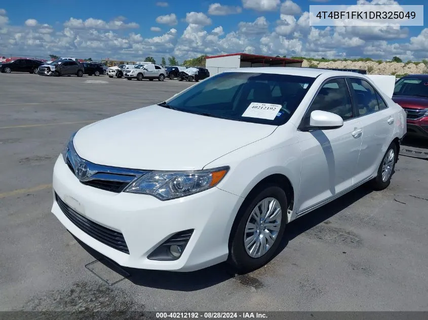 2013 Toyota Camry Le VIN: 4T4BF1FK1DR325049 Lot: 40212192