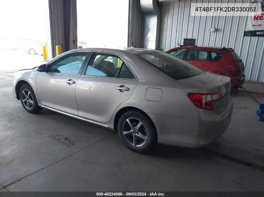 2013 Toyota Camry L/Se/Le/Xle VIN: 4T4BF1FK2DR330051 Lot: 40224066