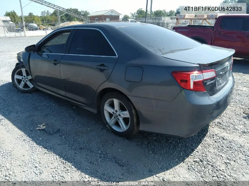 2013 Toyota Camry Se VIN: 4T1BF1FK0DU642833 Lot: 40226534