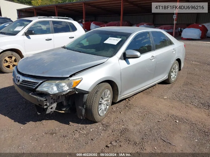 2013 Toyota Camry L VIN: 4T1BF1FK4DU696216 Lot: 40228302