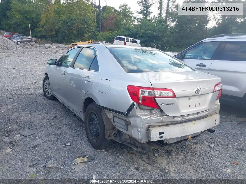 2013 Toyota Camry Le VIN: 4T4BF1FK0DR313216 Lot: 40238167