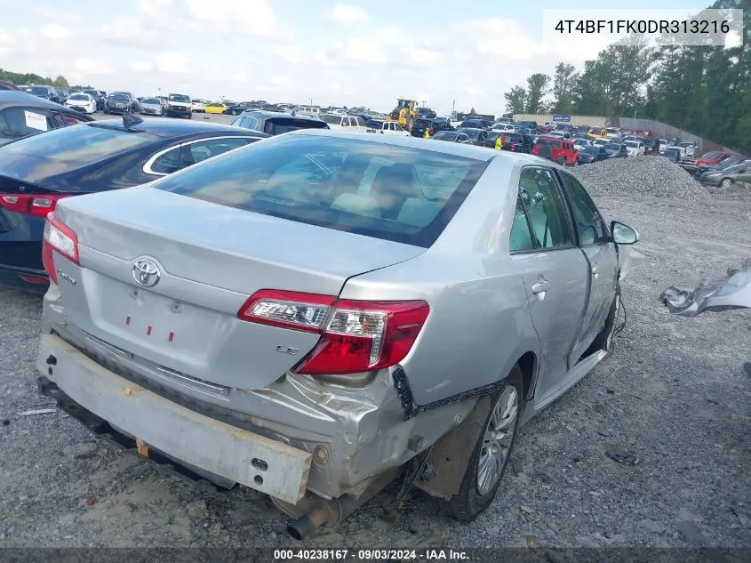 2013 Toyota Camry Le VIN: 4T4BF1FK0DR313216 Lot: 40238167