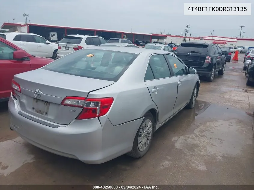 2013 Toyota Camry Le VIN: 4T4BF1FK0DR313135 Lot: 40250680