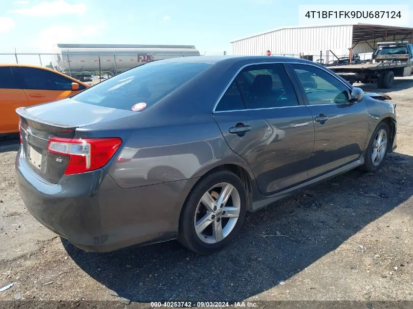 2013 Toyota Camry Se VIN: 4T1BF1FK9DU687124 Lot: 40253742