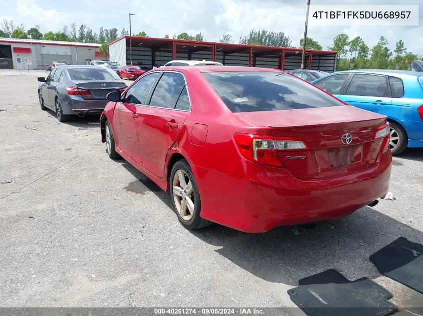 4T1BF1FK5DU668957 2013 Toyota Camry Se