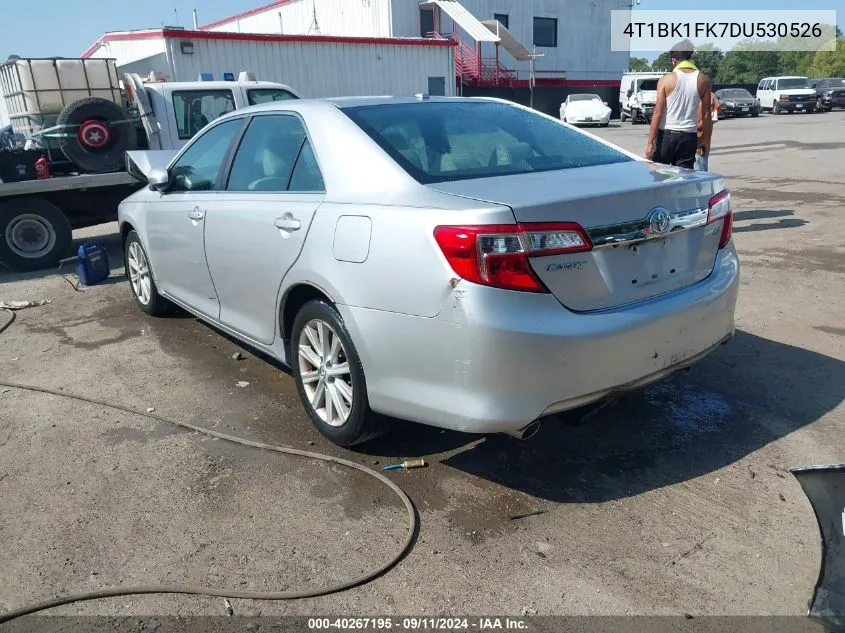 2013 Toyota Camry Se/Xle VIN: 4T1BK1FK7DU530526 Lot: 40267195