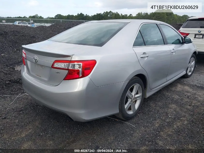 2013 Toyota Camry L/Se/Le/Xle VIN: 4T1BF1FK8DU260629 Lot: 40267243