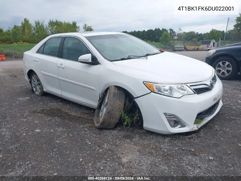 4T1BK1FK6DU022001 2013 Toyota Camry Xle V6