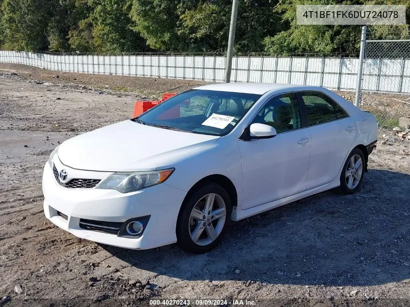 2013 Toyota Camry Se VIN: 4T1BF1FK6DU724078 Lot: 40270243